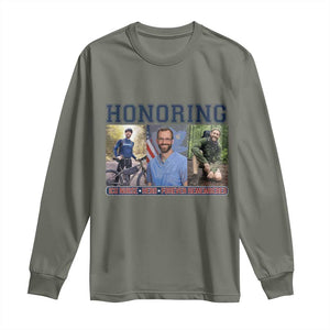 Honoring Alex Pretti Memorial Long Sleeve Shirt ICU Nurse Hero Tribute Minneapolis TS12 Military Green Print Your Wear