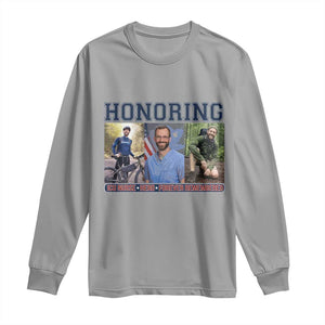 Honoring Alex Pretti Memorial Long Sleeve Shirt ICU Nurse Hero Tribute Minneapolis TS12 Sport Gray Print Your Wear