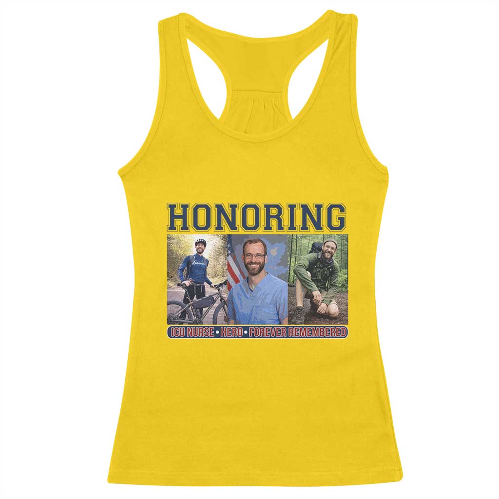 Honoring Alex Pretti Memorial Racerback Tank Top ICU Nurse Hero Tribute Minneapolis TS12 Daisy Print Your Wear