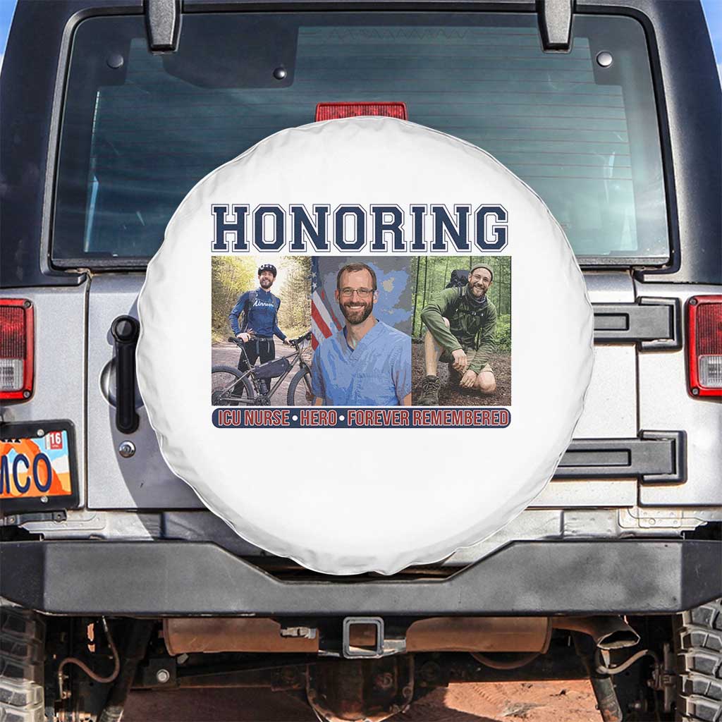 Honoring Alex Pretti Memorial Spare Tire Cover ICU Nurse Hero Tribute Minneapolis TS12 No hole White Print Your Wear