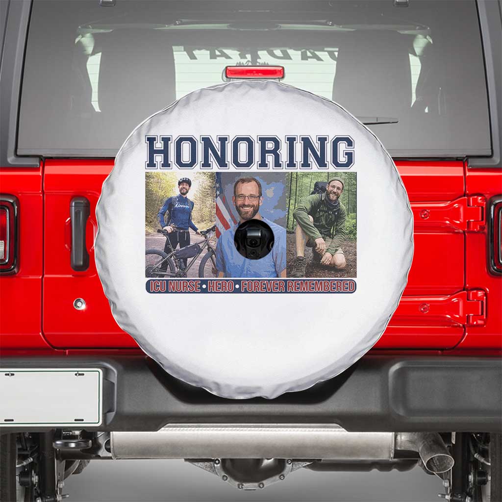 Honoring Alex Pretti Memorial Spare Tire Cover ICU Nurse Hero Tribute Minneapolis TS12 White Print Your Wear