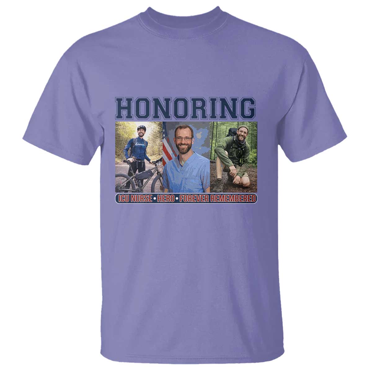 Honoring Alex Pretti Memorial T Shirt ICU Nurse Hero Tribute Minneapolis TS12 Violet Print Your Wear