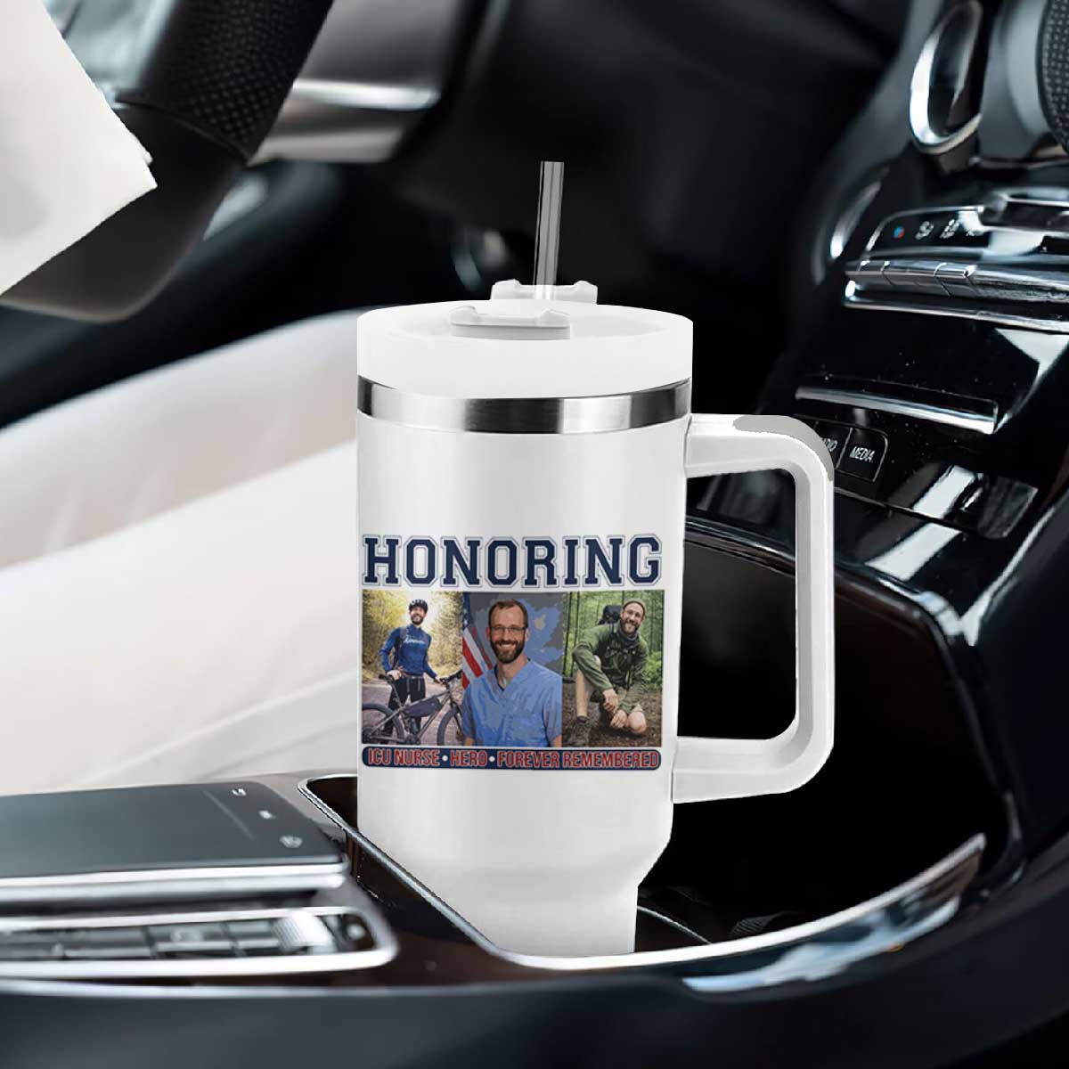 Honoring Alex Pretti Memorial Tumbler With Handle ICU Nurse Hero Tribute Minneapolis TS12 Print Your Wear