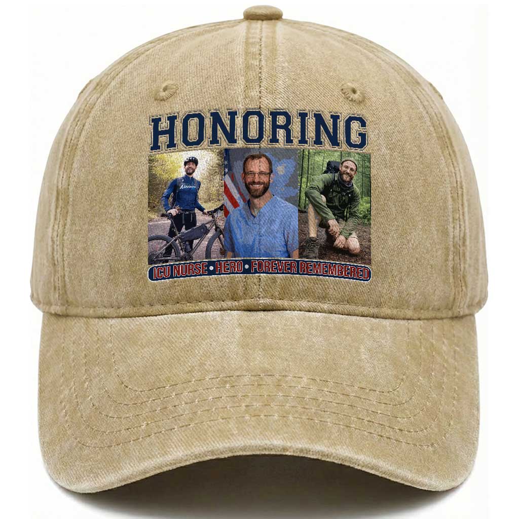 Honoring Alex Pretti Memorial Washed Cotton Baseball Cap ICU Nurse Hero Tribute Minneapolis TS12 Print Your Wear