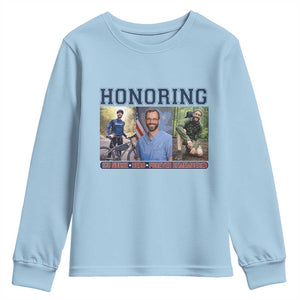 Honoring Alex Pretti Memorial Youth Sweatshirt ICU Nurse Hero Tribute Minneapolis TS12 Light Blue Print Your Wear