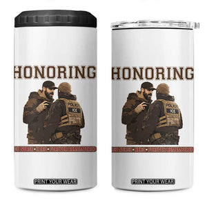 Honoring Alex Pretti ICU Nurse Tribute Support Gift 4 in 1 Can Cooler Tumbler TS12 One Size: 16 oz White Print Your Wear