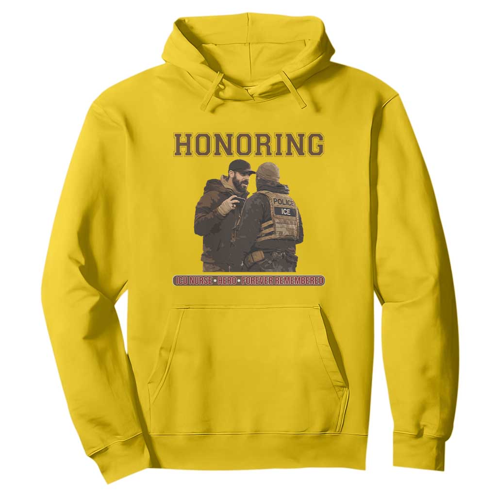 Honoring Alex Pretti ICU Nurse Tribute Support Gift Hoodie TS12 Daisy Print Your Wear