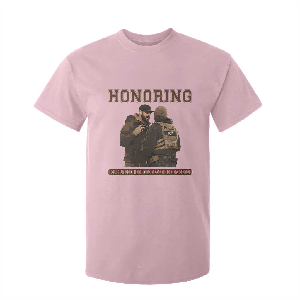 Honoring Alex Pretti ICU Nurse Tribute Support Gift T Shirt For Kid TS12 Light Pink Print Your Wear