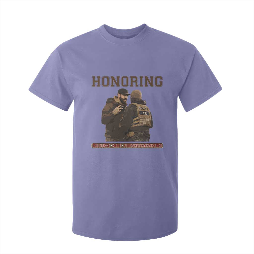 Honoring Alex Pretti ICU Nurse Tribute Support Gift T Shirt For Kid TS12 Violet Print Your Wear