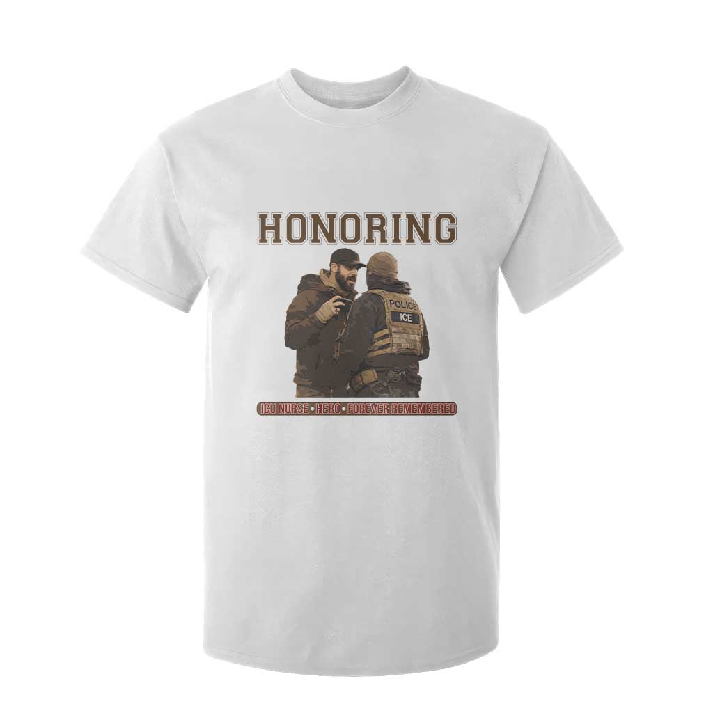 Honoring Alex Pretti ICU Nurse Tribute Support Gift T Shirt For Kid TS12 White Print Your Wear