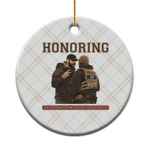 Honoring Alex Pretti ICU Nurse Tribute Support Gift Ceramic Ornament TS12 1pc Christmas Plaid Print Your Wear