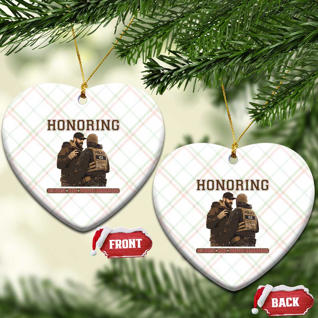 Honoring Alex Pretti ICU Nurse Tribute Support Gift Ceramic Ornament TS12 Print Your Wear