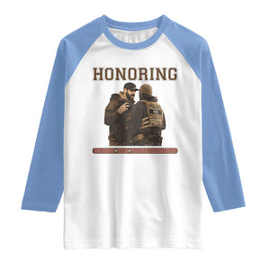 Honoring Alex Pretti ICU Nurse Tribute Support Gift Raglan Shirt TS12 White Carolina Blue Print Your Wear