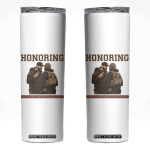 Honoring Alex Pretti ICU Nurse Tribute Support Gift Skinny Tumbler TS12 White Print Your Wear