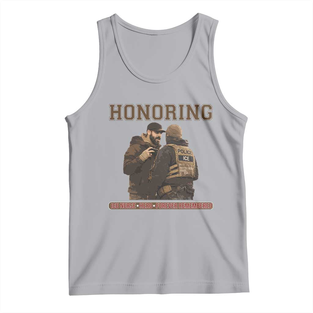 Honoring Alex Pretti ICU Nurse Tribute Support Gift Tank Top TS12 Athletic Heather Print Your Wear