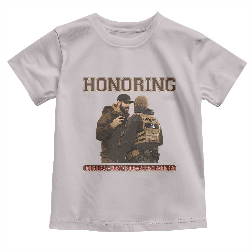 Honoring Alex Pretti ICU Nurse Tribute Support Gift Toddler T Shirt TS12 Ice Gray Print Your Wear