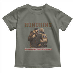 Honoring Alex Pretti ICU Nurse Tribute Support Gift Toddler T Shirt TS12 Military Green Print Your Wear