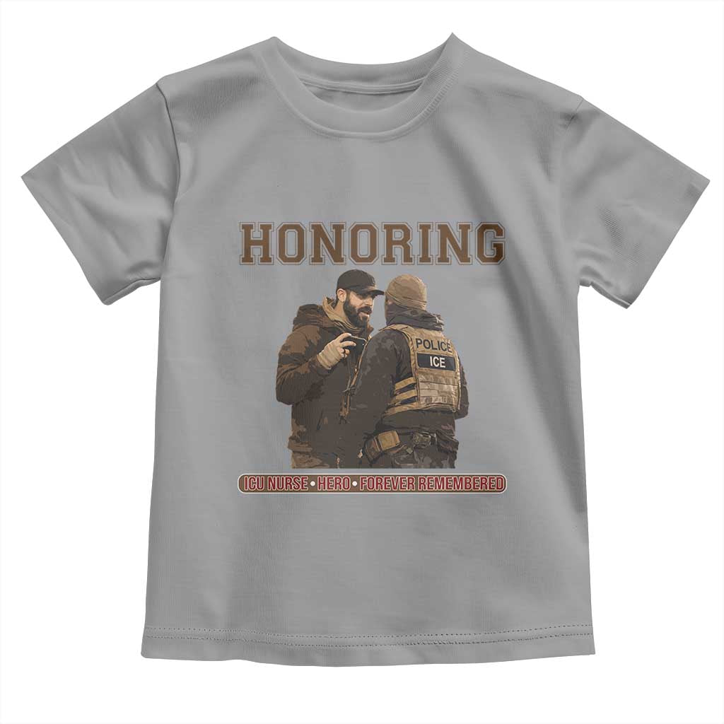 Honoring Alex Pretti ICU Nurse Tribute Support Gift Toddler T Shirt TS12 Sport Gray Print Your Wear