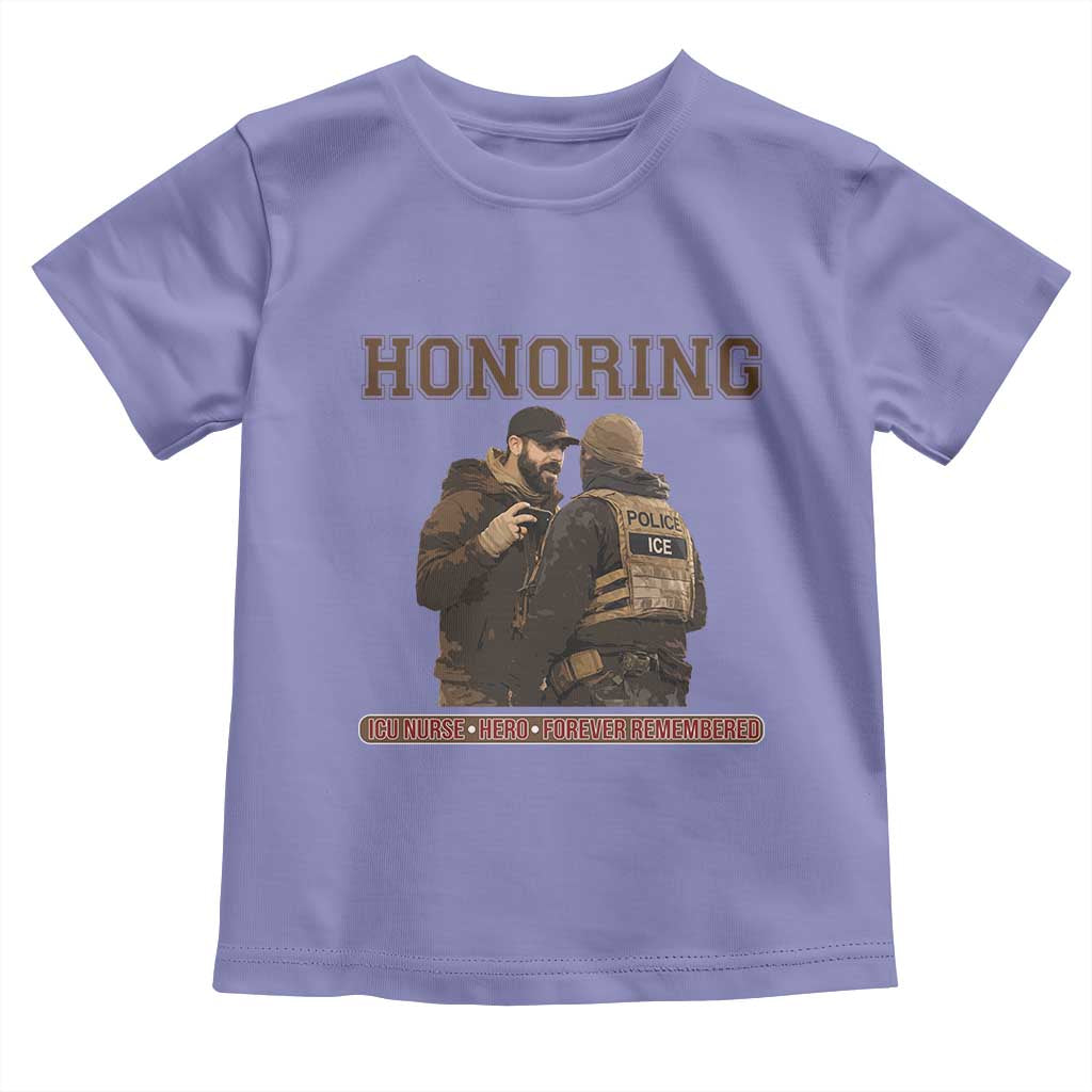 Honoring Alex Pretti ICU Nurse Tribute Support Gift Toddler T Shirt TS12 Violet Print Your Wear