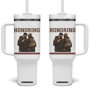 Honoring Alex Pretti ICU Nurse Tribute Support Gift Tumbler With Handle TS12 One Size: 40 oz White Print Your Wear