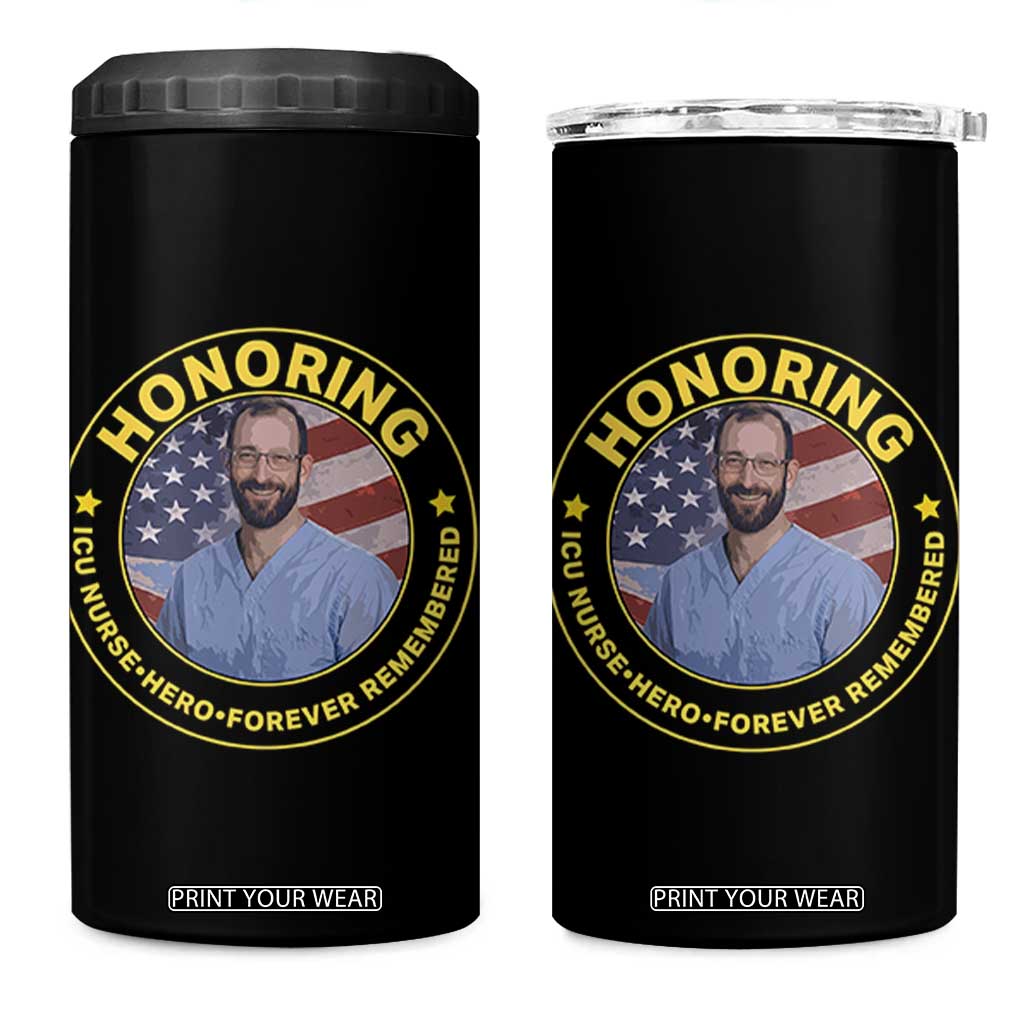 Alex Pretti Memorial Healthcare Hero 4 in 1 Can Cooler Tumbler Minneapolis Support Gift TS12 One Size: 16 oz Black Print Your Wear