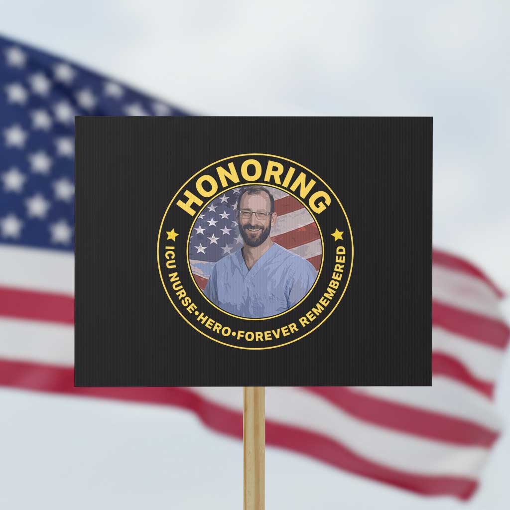 Alex Pretti Memorial Healthcare Hero Protest Sign Minneapolis Support Gift TS12 Horizontal 18