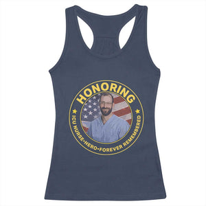 Alex Pretti Memorial Healthcare Hero Racerback Tank Top Minneapolis Support Gift TS12 Navy Print Your Wear