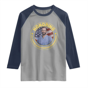 Alex Pretti Memorial Healthcare Hero Raglan Shirt Minneapolis Support Gift TS12 Sport Gray Navy Print Your Wear