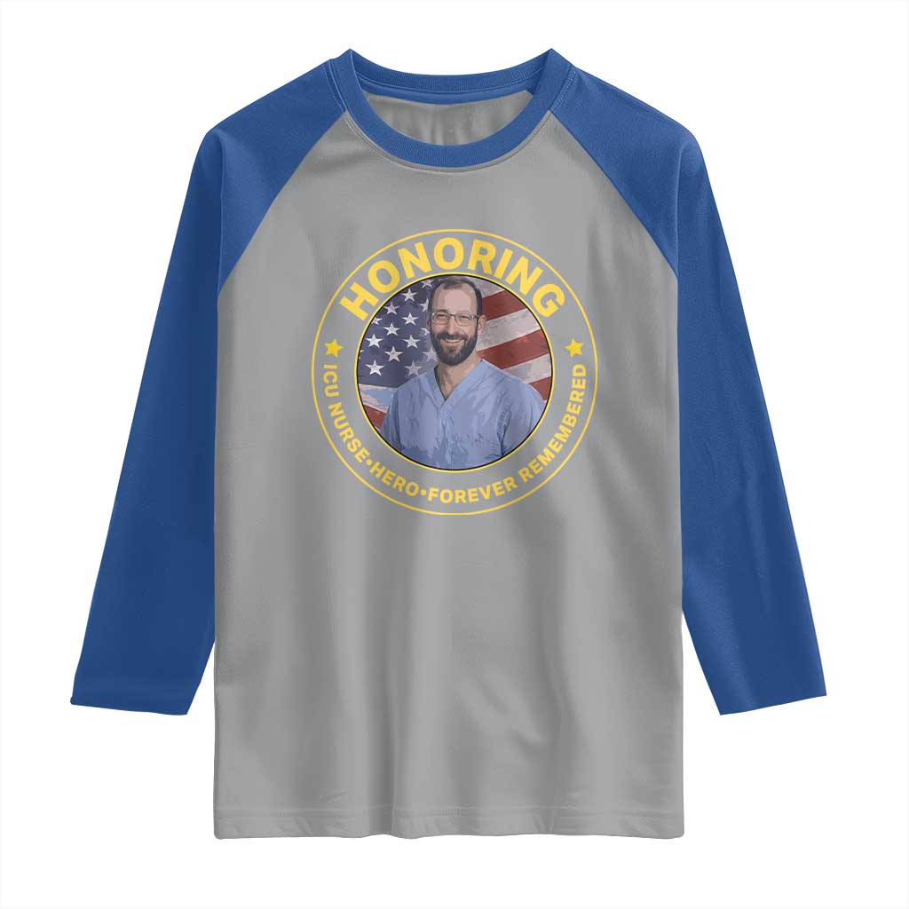 Alex Pretti Memorial Healthcare Hero Raglan Shirt Minneapolis Support Gift TS12 Sport Gray Royal Print Your Wear