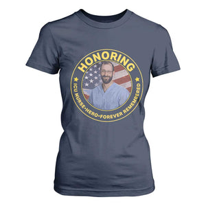 Alex Pretti Memorial Healthcare Hero T Shirt For Women Minneapolis Support Gift TS12 Navy Print Your Wear