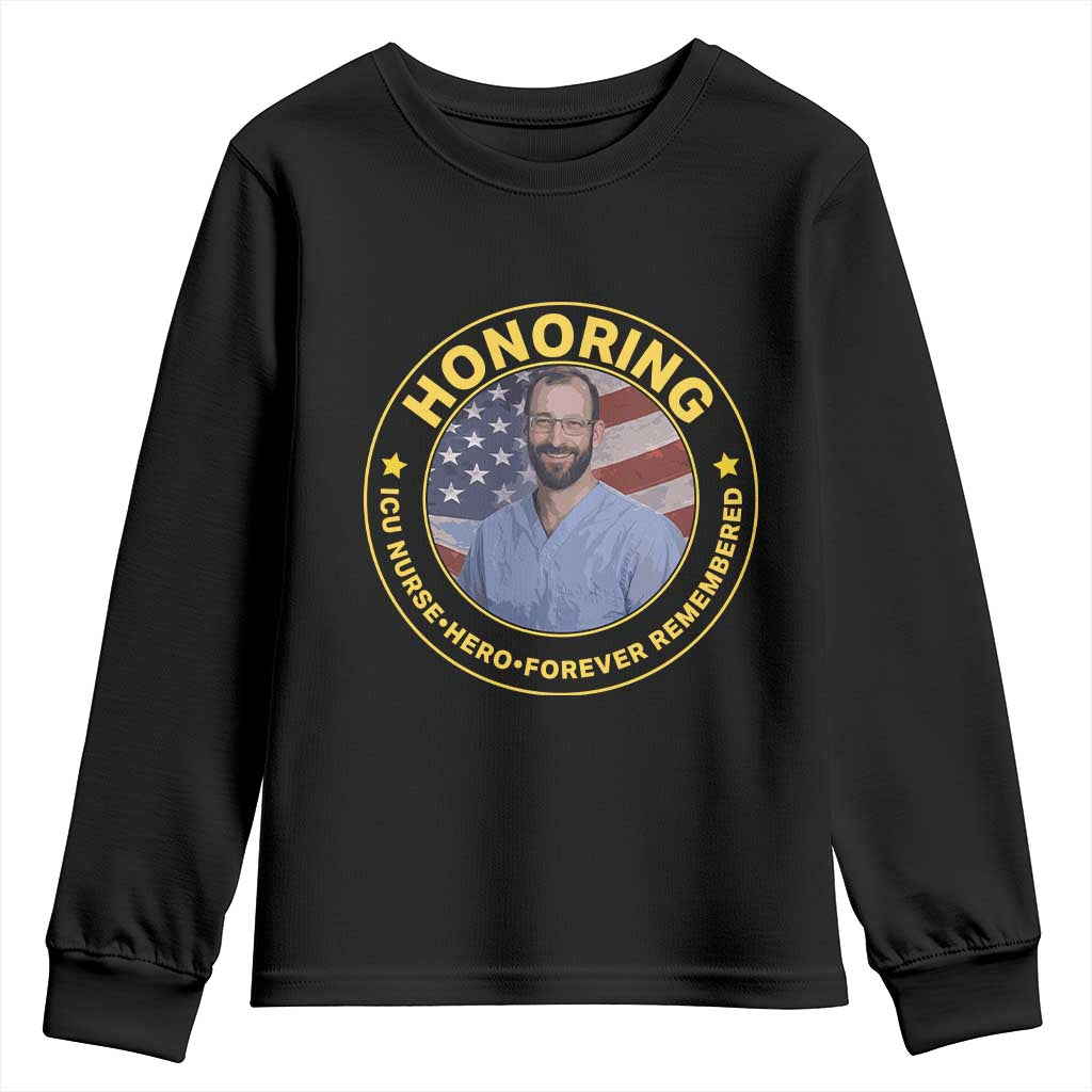 Alex Pretti Memorial Healthcare Hero Youth Sweatshirt Minneapolis Support Gift TS12 Black Print Your Wear