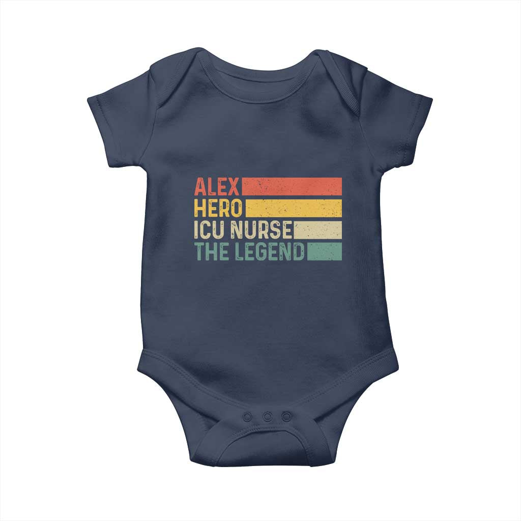 Vintage Retro Gift Baby Onesie Vintage Retro Gift TS12 Navy Print Your Wear