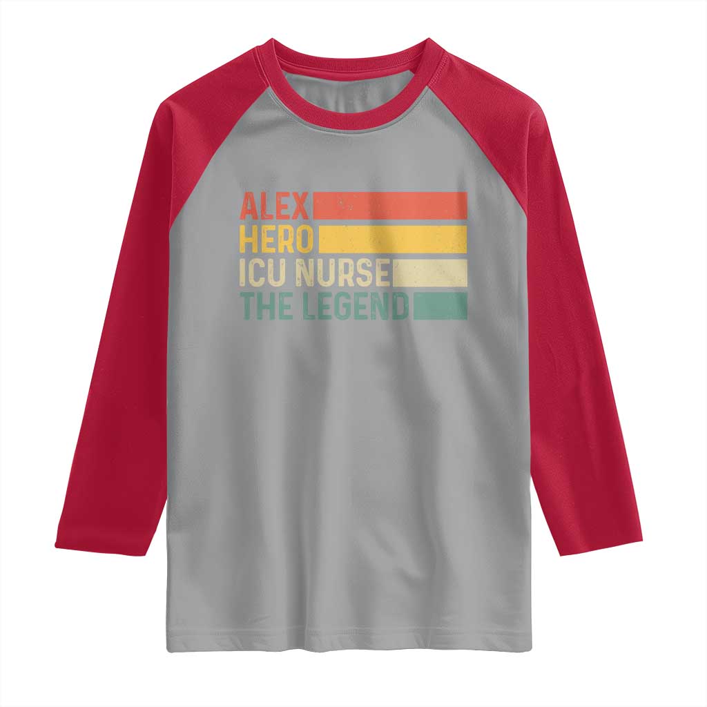 Vintage Retro Gift Raglan Shirt Vintage Retro Gift TS12 Sport Gray Red Print Your Wear