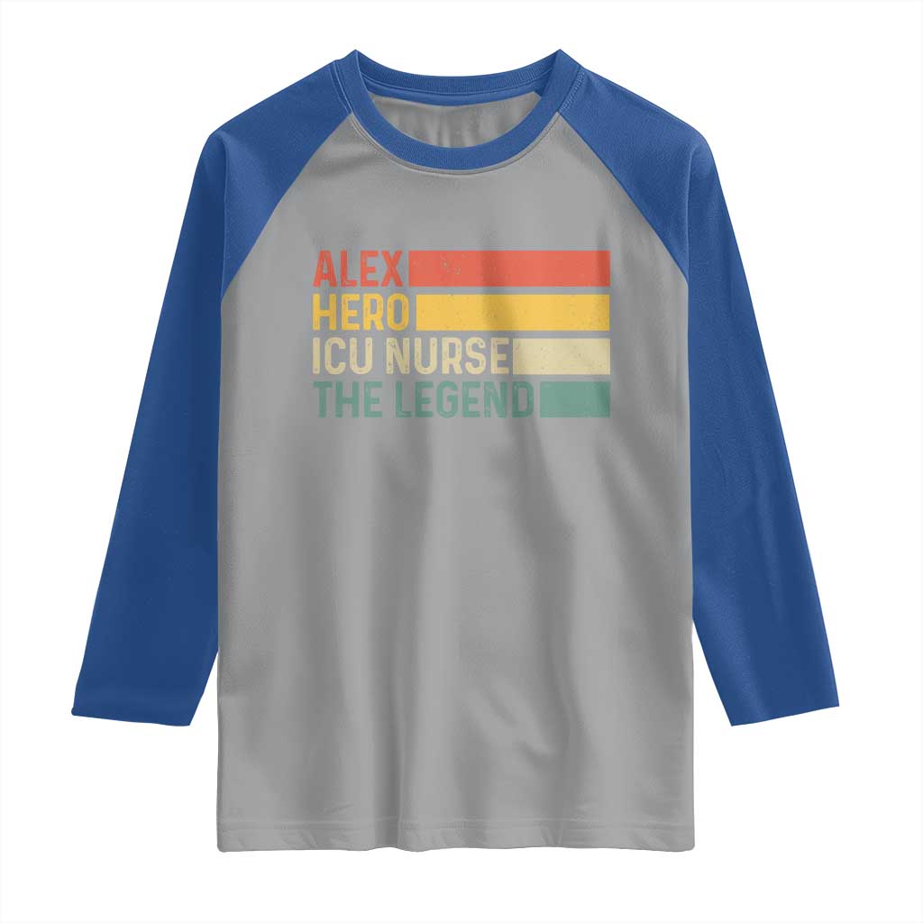 Vintage Retro Gift Raglan Shirt Vintage Retro Gift TS12 Sport Gray Royal Print Your Wear