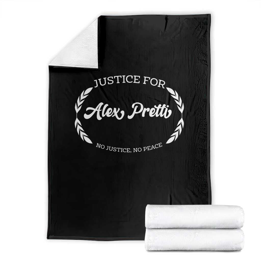 Justice For Alex Pretti Throw Blanket Abolish ICE Protest Minneapolis Support Gift TS12 Black Print Your Wear