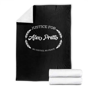 Justice For Alex Pretti Throw Blanket Abolish ICE Protest Minneapolis Support Gift TS12 Black Print Your Wear