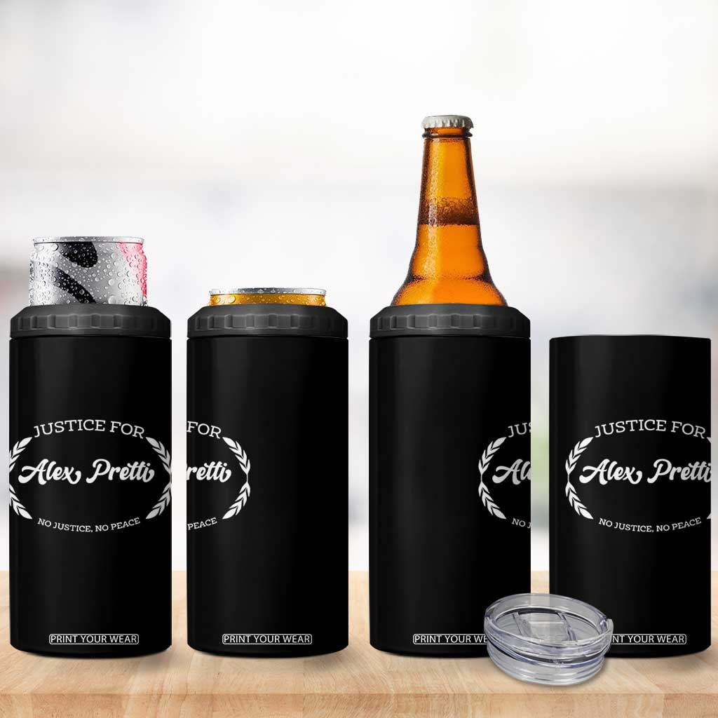 Justice For Alex Pretti 4 in 1 Can Cooler Tumbler Abolish ICE Protest Minneapolis Support Gift TS12 Print Your Wear