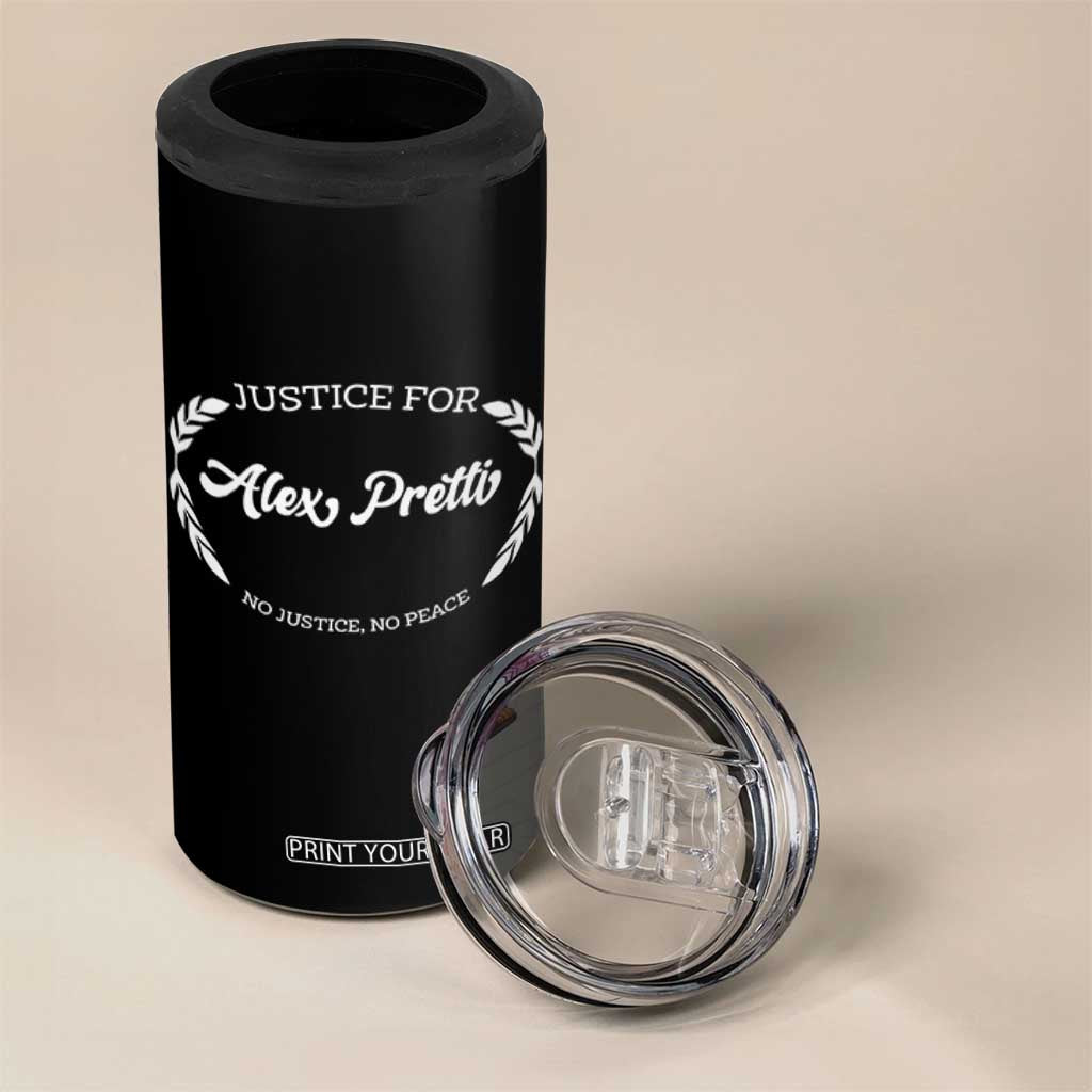 Justice For Alex Pretti 4 in 1 Can Cooler Tumbler Abolish ICE Protest Minneapolis Support Gift TS12 Print Your Wear