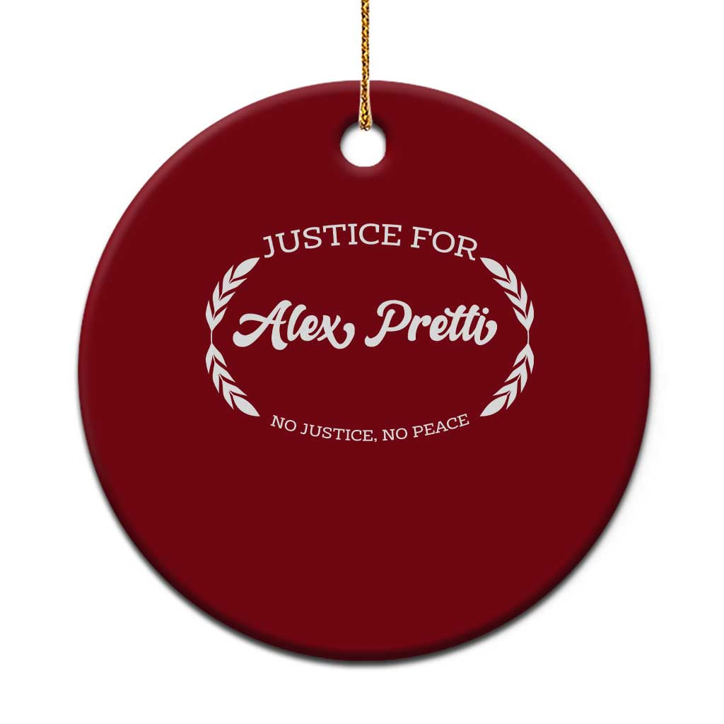Justice For Alex Pretti Ceramic Ornament Abolish ICE Protest Minneapolis Support Gift TS12 1pc Red Print Your Wear