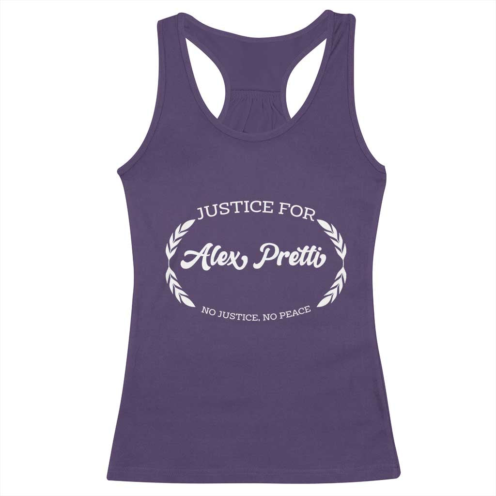 Justice For Alex Pretti Racerback Tank Top Abolish ICE Protest Minneapolis Support Gift TS12 Purple Print Your Wear