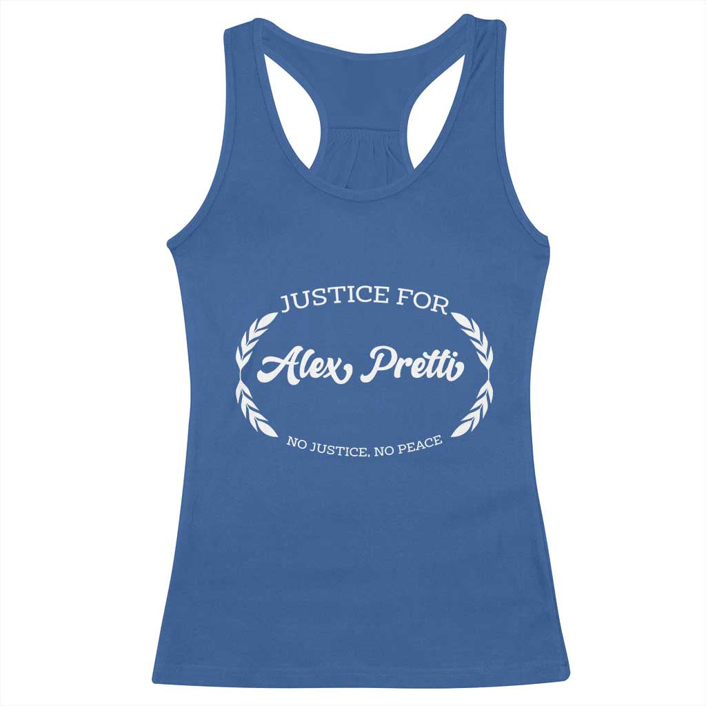 Justice For Alex Pretti Racerback Tank Top Abolish ICE Protest Minneapolis Support Gift TS12 Royal Blue Print Your Wear