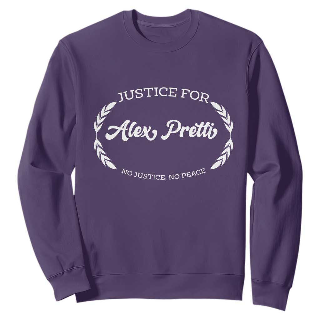 Justice For Alex Pretti Sweatshirt Abolish ICE Protest Minneapolis Support Gift TS12 Purple Print Your Wear