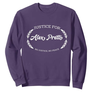 Justice For Alex Pretti Sweatshirt Abolish ICE Protest Minneapolis Support Gift TS12 Purple Print Your Wear