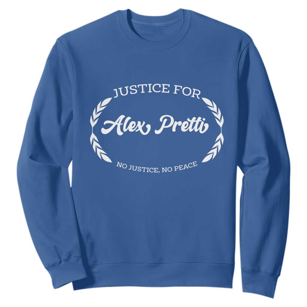 Justice For Alex Pretti Sweatshirt Abolish ICE Protest Minneapolis Support Gift TS12 Royal Blue Print Your Wear