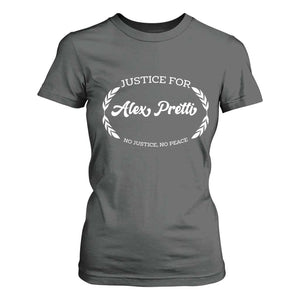 Justice For Alex Pretti T Shirt For Women Abolish ICE Protest Minneapolis Support Gift TS12 Dark Heather Print Your Wear