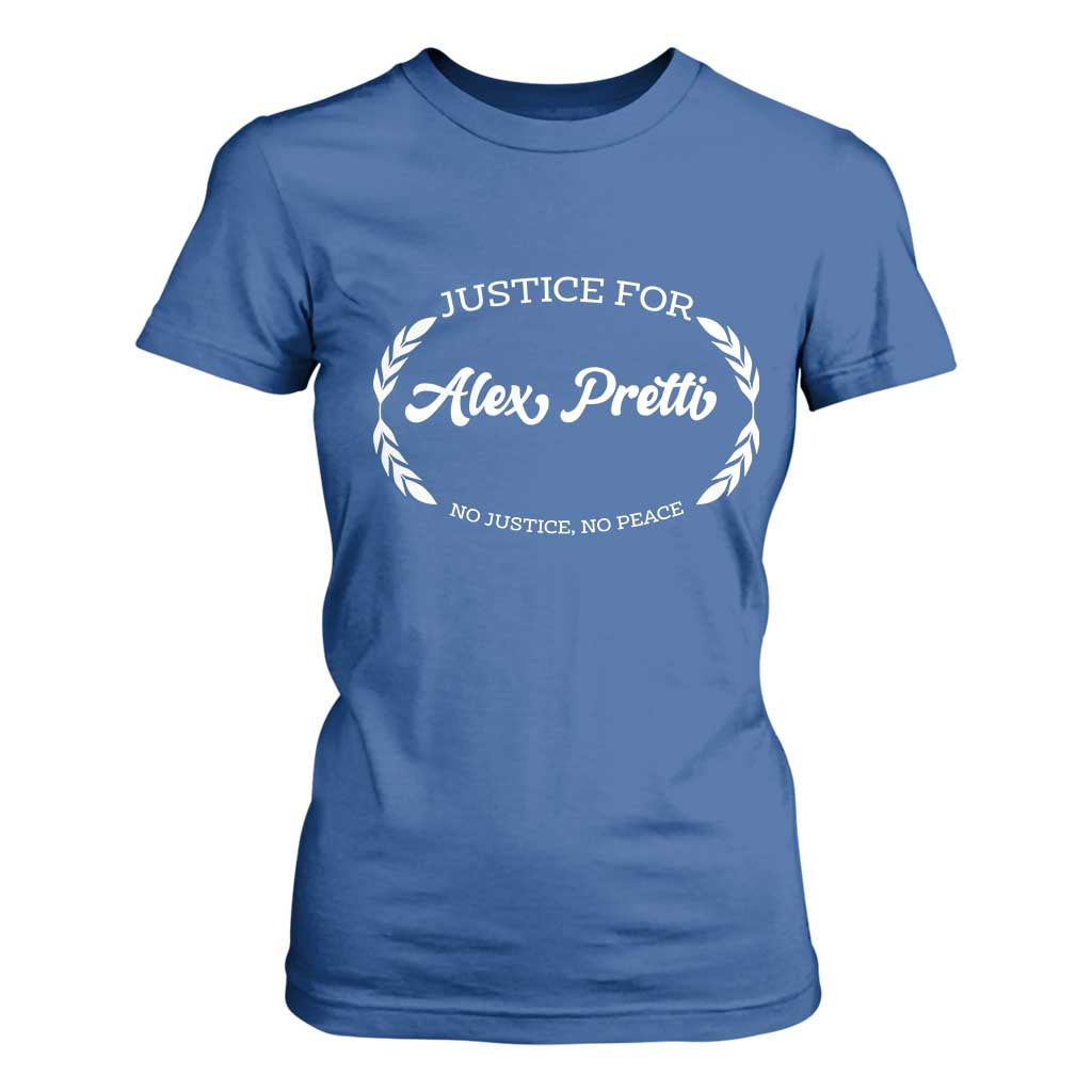 Justice For Alex Pretti T Shirt For Women Abolish ICE Protest Minneapolis Support Gift TS12 Royal Blue Print Your Wear