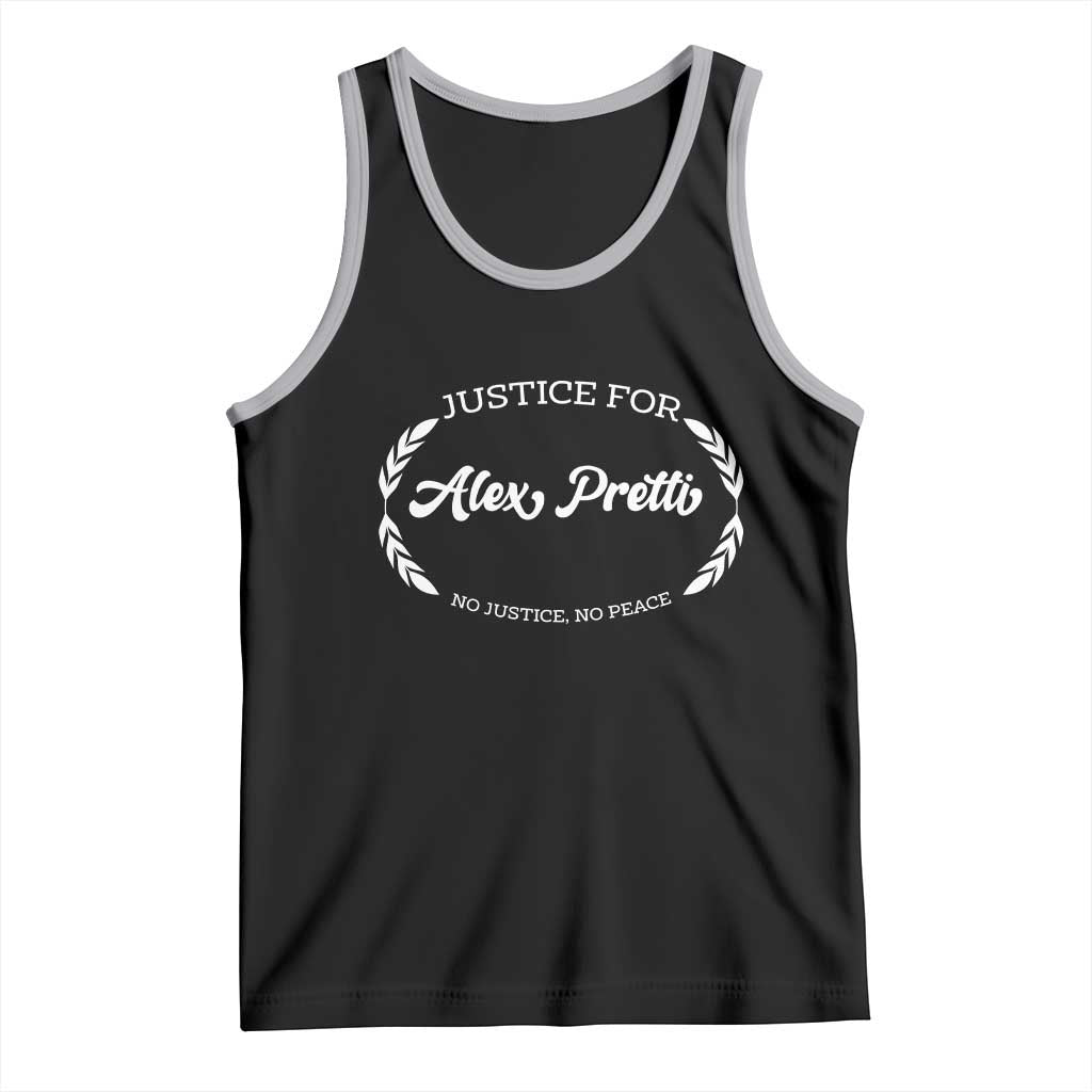 Justice For Alex Pretti Tank Top Abolish ICE Protest Minneapolis Support Gift TS12 Black Athletic Heather Print Your Wear