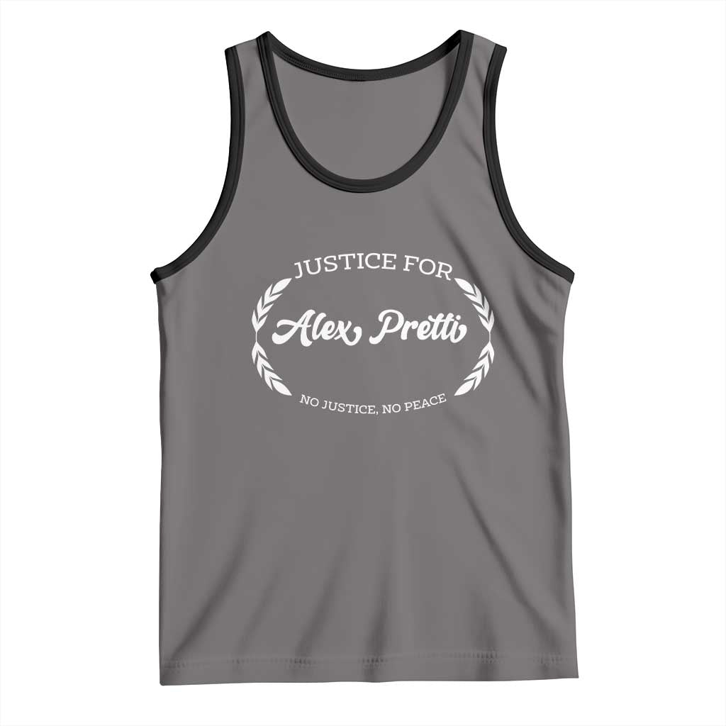Justice For Alex Pretti Tank Top Abolish ICE Protest Minneapolis Support Gift TS12 Deep Heather Black Print Your Wear