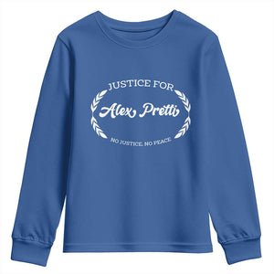 Justice For Alex Pretti Youth Sweatshirt Abolish ICE Protest Minneapolis Support Gift TS12 Royal Blue Print Your Wear