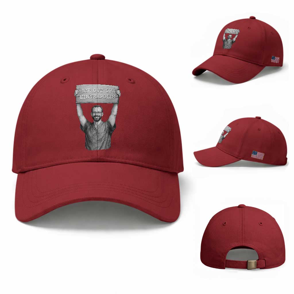 Ice Out Of Minneapolis Baseball Cap Alex Pretti Memorial ICU Nurse Tribute Support TS12 Baseball Cap Universal Fit Cherry Red Print Your Wear